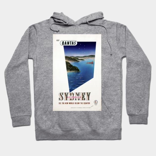 Vintage Travel Poster Sydney Australia Hoodie by vintagetreasure